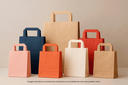Bolsas de papel con asa plana