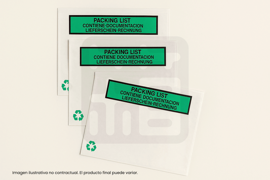 Sobres portadocumentos de papel reciclable